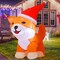 GOOSH 4FT Christmas Inflatables Outdoor Decorations Blow Up Shiba Inu Dog Built-in LEDs